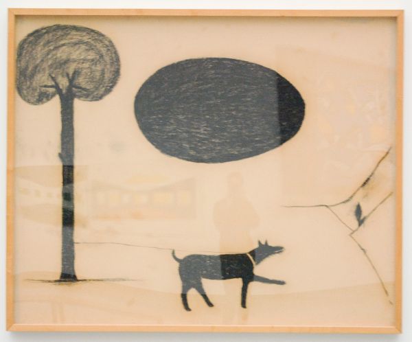 Enzo Cucchi - A terra d'uomo (Geaard) - Zwart krijt op papier