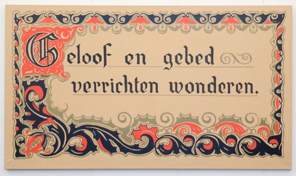 Rob Scholte - Geloof en Gebed verrichten wonderen - Acrylverf op doek