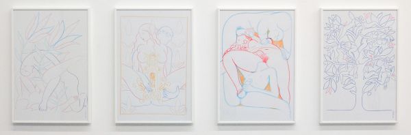 Alphachanneling - Peach Tree - 31x46cm Kleurpotlood op papier