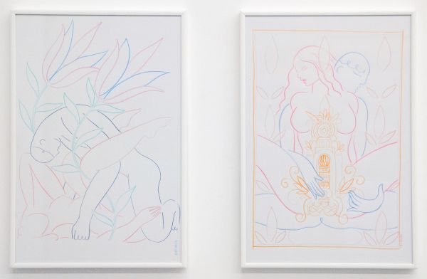 Alphachanneling - Peach Tree - 31x46cm Kleurpotlood op papier (detail)