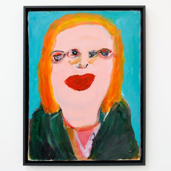 Margot Bergman - Auntie Gladyce - 60x45cm Acrylverf op gevonden canvas