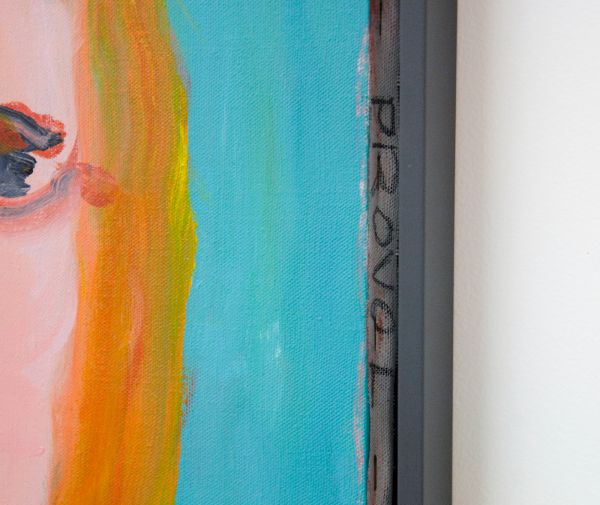 Margot Bergman - Auntie Gladyce - 60x45cm Acrylverf op gevonden canvas (detail)