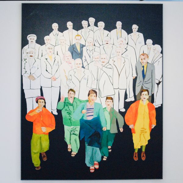 Ad Gerritsen - Bonn Petersberg Kabul - 270x210cm Olieverf op doek