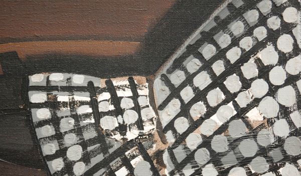 Jean Brusselmans - Dame Au Canape (Dame op Sofa) - Olieverf op doek, 1937 (detail)