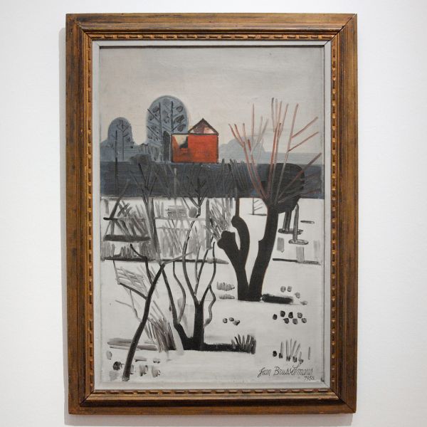 Jean Brusselmans -Grijs Winterlandschap - Olieverf op doek, 1935