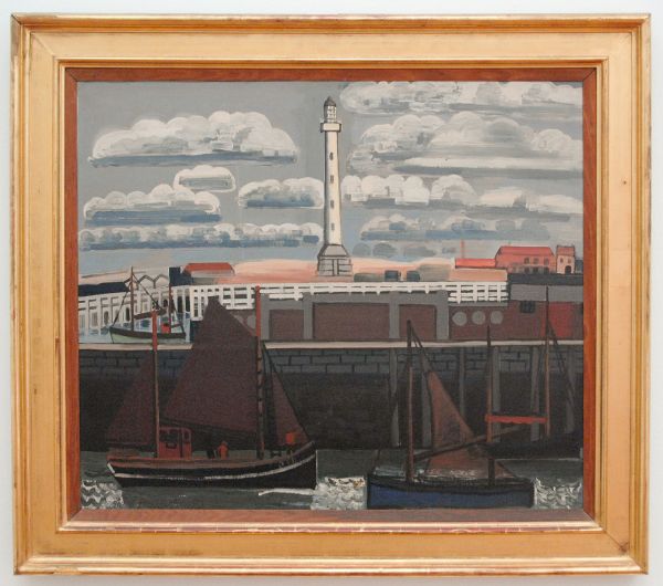 Jean Brusselmans - Le Phare D'Ostende (De Vuurtorn van Oostende) - Olieverf op doek, 1936