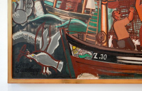Jean Brusselmans - Les Mouettes (De Meeuwen) - Olieverf op doek, 1949 (detail)