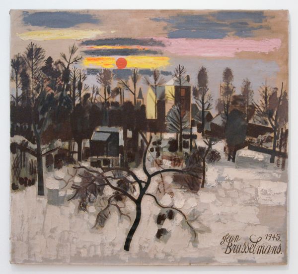 Jean Brusselmans - Winter in Dilbeek - Olieverf op doek, 1945