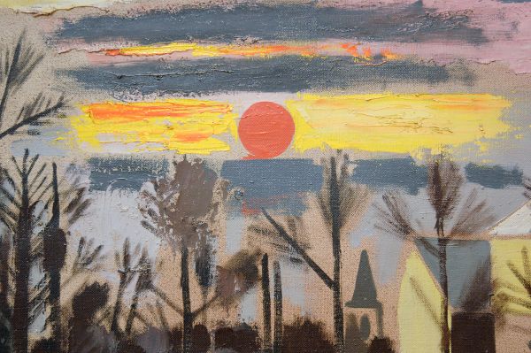 Jean Brusselmans - Winter in Dilbeek - Olieverf op doek, 1945 (detail)