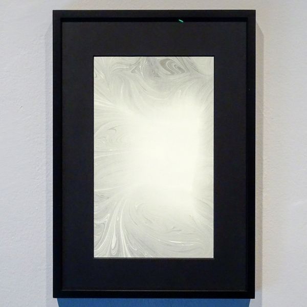 Navid Nuur - When Meaning Gets Marbled - 30x18cm Grafiet inkt op papier, speciaal aluminium frame met aluminium primer