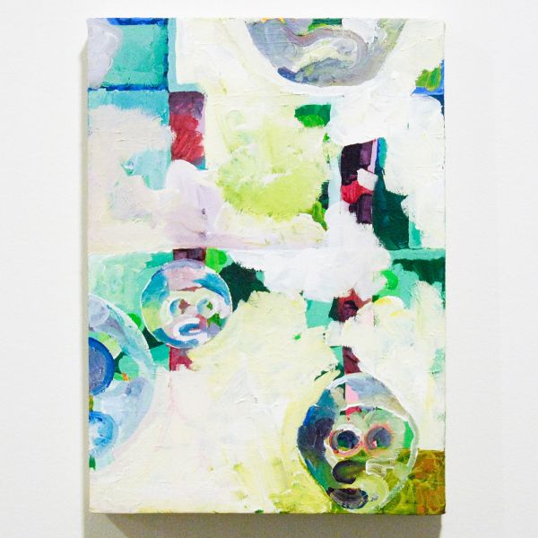 Elias Njima - The Corinthian Girl in Masapansgat 1 - 43x31cm Acrylverf op canvas