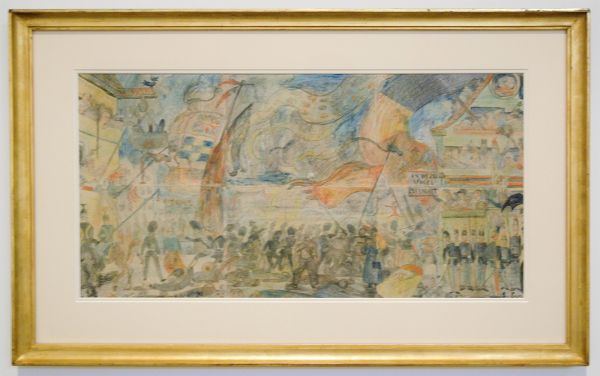James Ensor - De Staking - Krijt en kleurpotlood op papier, 1888