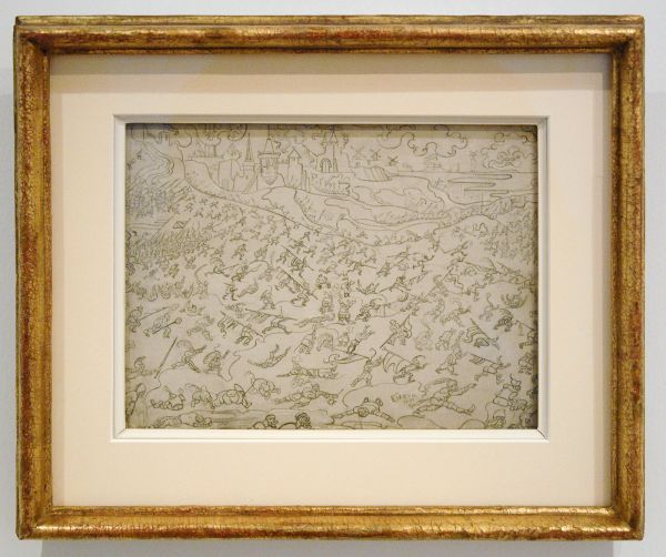 James Ensor - De losbandige soldeniers - Potlood op paneel, 1892