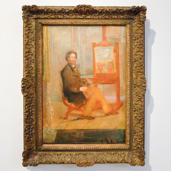 James Ensor - Ensor voor zijn schilersezel - Olieverf op doek, 1890