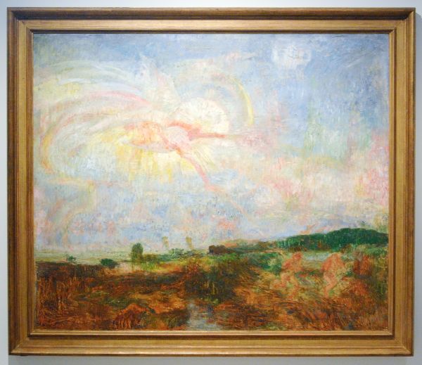 James Ensor - Uitrdrijving van Adam en Eva uit het aards paradijs - Olieverf op doek, 1887