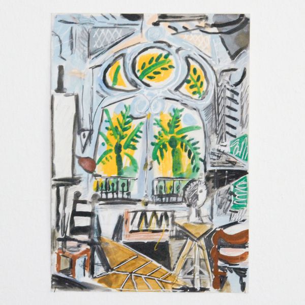 Marijn van Kreij - Untitled (Picasso, The Studio, 1955) - 30x21cm Gouache en potlood op papier