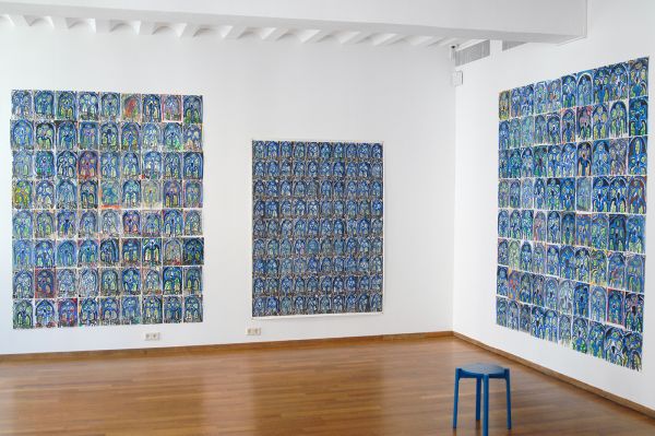 Marijn van Kreij - Untitled (Picasso, the Studio, 1956) - Uit losse vellen en 195x152cm, Gouache, potlood en oliepastel op papier