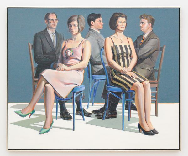 Wayne Thiebaud - Five Seated Figures - 1965