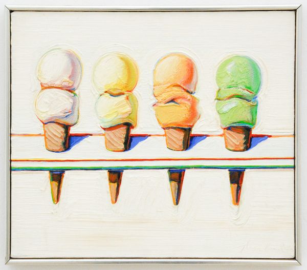 Wayne Thiebaud - Four Ice Cream Cones - 1964