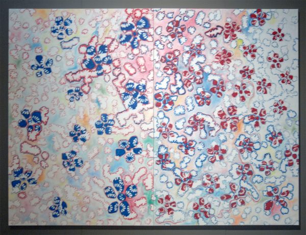 Daniel van Straalen - Who's Who (Rood wit blauw, ik hou van jouw) - 240x200cm Acrylverf, spuitbusverf en olieverf sticks