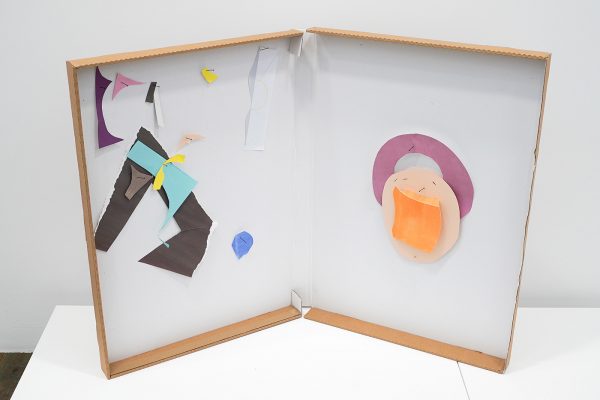 Paul Drissen - Alphabet A-O - 88x115x50cm Papier, gouache, acrylverf en stalen naalden in archiefdoos