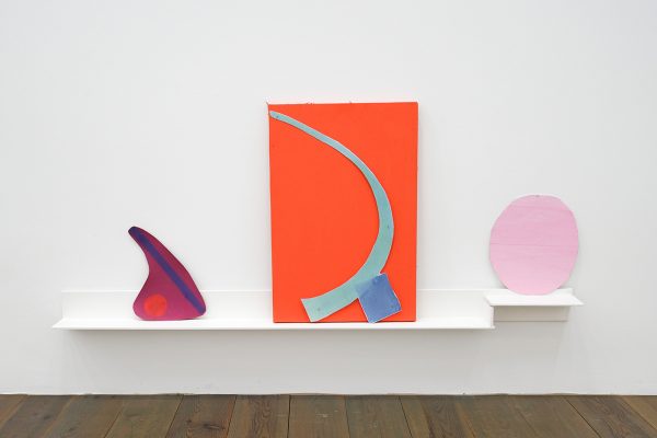 Paul Drissen - The Present, Present, Present - 61x147x11cm Hout, gesso gouache, papier en stalen naalden