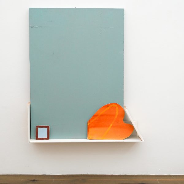 Paul Drissen - The Present, Present, Present - 62x71x11cm Hout, gesso, gouache, papier en stalen naalden