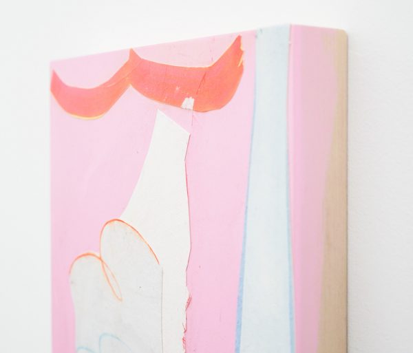 Paul Drissen - Untitled - 40x30cm Gouache , papier, doek en dispersie op hout (detail)