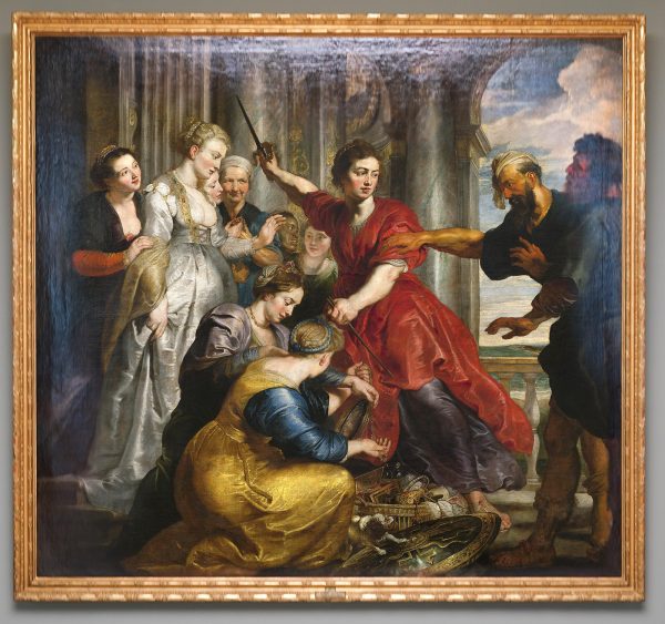 Peter Paul Rubens en Atelier - De ontmaskering van Achilles te midden van de dochters van Lycomedes - Olieverf op doek, 1617