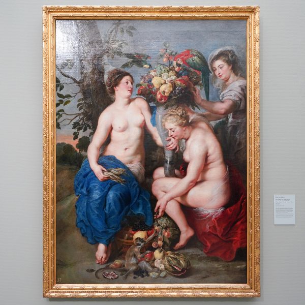 Peter Paul Rubens - Drie nimfen met de hoorn des overvloeds - Olieverf op doek, 1625-1628