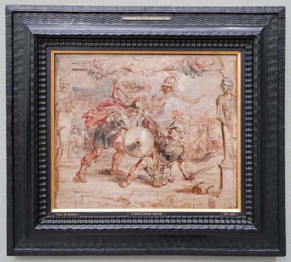 Peter Paul Rubens - Achilles doodt Hector - Olieverf op paneel, circa 1635
