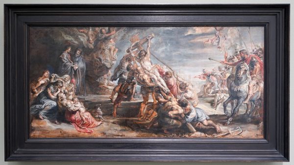 Peter Paul Rubens - De Kruisoprichting - Olieverf op paneel, 1638