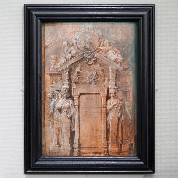 Peter Paul Rubens - Ontwerp voor de titelpagina van Pompoa Introitus Ferdinandi - Olieverf op paneel, 1638