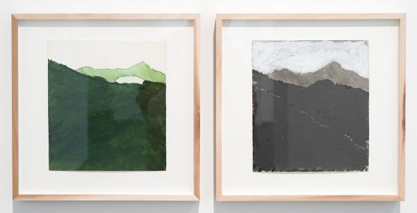 Raoul de Keyser - Coaraze - Potlood, aquarel en acrylverf op geschept lompenpapier, 1976