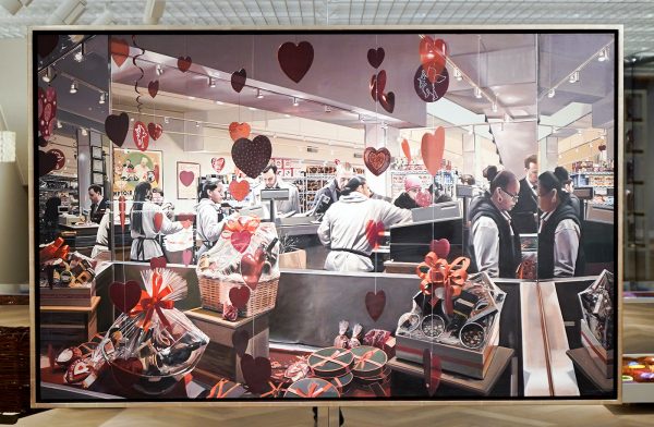 Richard Estes - Check Point - Olieverf op linnen