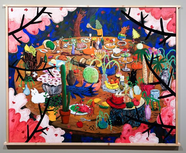 Yuichi Hirako - Cropping 13 - Acrylverf en papier op linnen