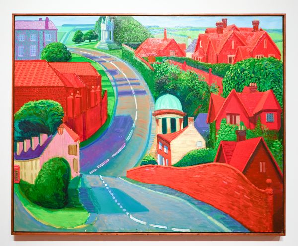 David Hockney - De weg naar York door Sledmere - Olieverf op doek, 1997