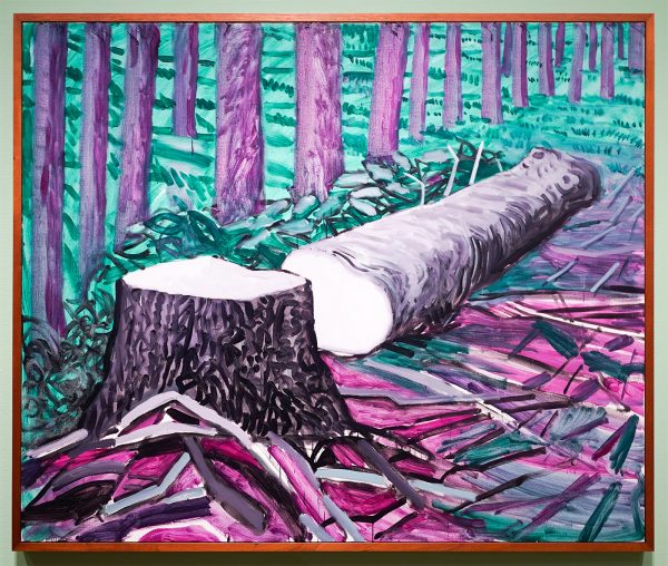 David Hockney - Gevelde Totem I - Olieverf op doek, 2009