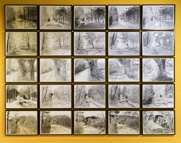 David Hockney - Het aanbreken van de lente in 2013 - Houtskool op 25 vellen papier