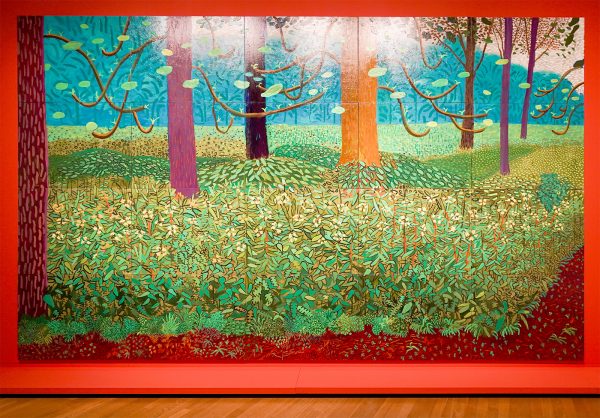 David Hockney - Onder de bomen, groter - Olieverf op 20 doeken, 2010-2011