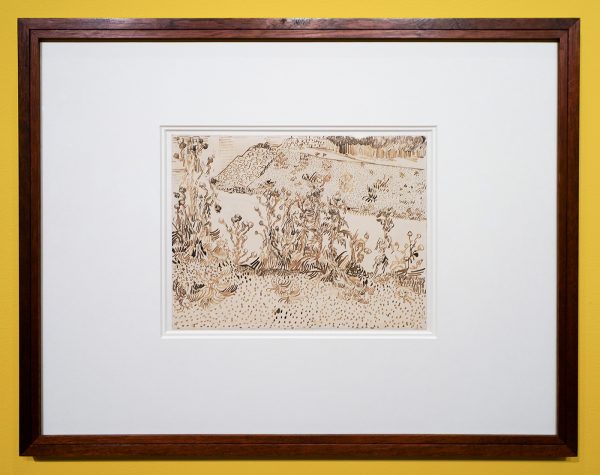 Vincent van Gogh - Distels langs een weg - Potlood, pen en ritpen in inkt op papier, 1888