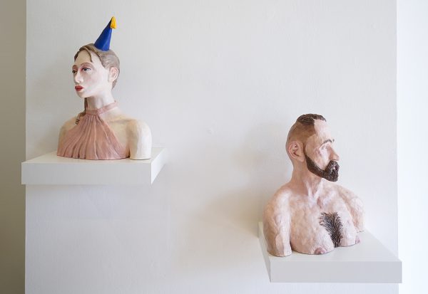 Frans Franciscus - Study after Van der Schardt & Too Stoned to Fuck Too - 33x33x18cm, Keramiek en olieverf