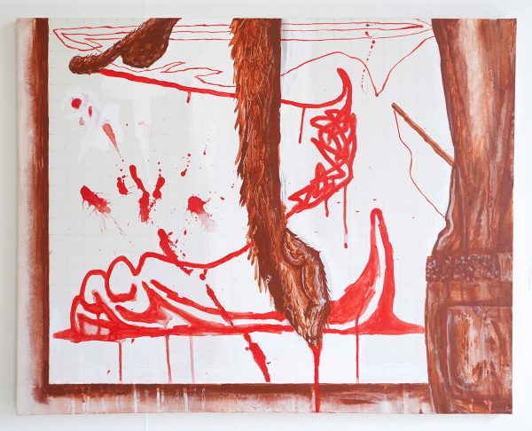 Jason Fox - Zonder titel - 60x75cm, Acrylverf op canvas