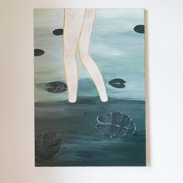 Keetje Mans - Pond - 75x40cm Mixed-Media op canvas