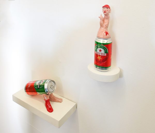 Pieter Kusters - Dutch Courage I & II- 25x25x7cm & 12x18x10cm, Keramiek en blik