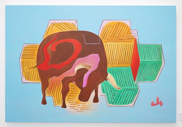 Woody van Amen - Kind of Blue - 110x160cm Acrylverf op canvas