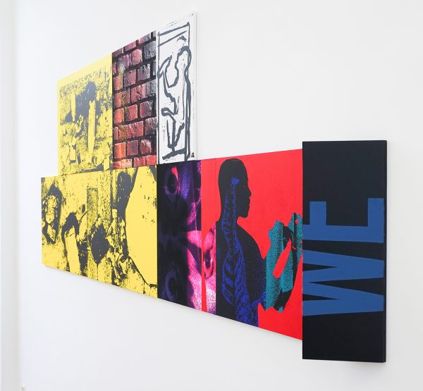 Narcisse Tordoir - Zonder Titel - 120x280x17cm Mixed media op houten paneel (detail)