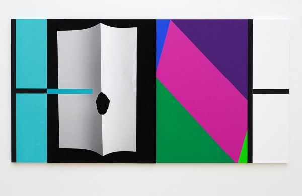 Narcisse Tordoir - Zonder Titel - 60x115x1,5cm Mixed media op houten paneel