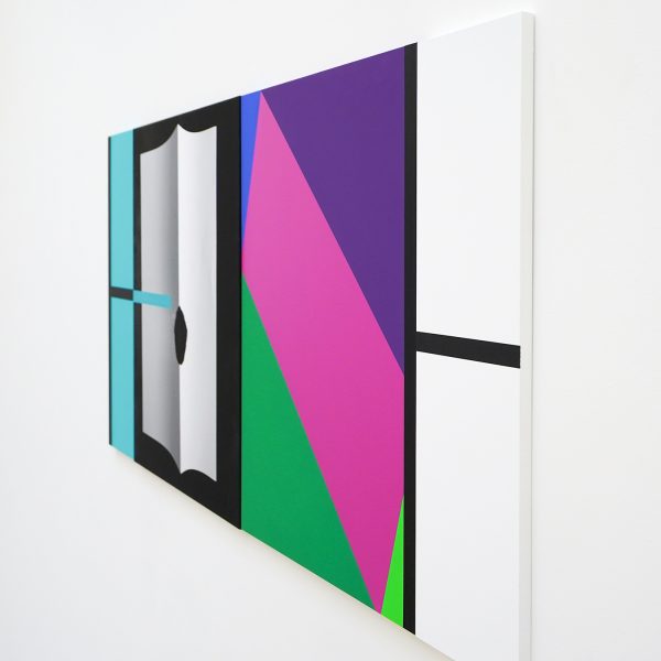 Narcisse Tordoir - Zonder Titel - 60x115x1,5cm Mixed media op houten paneel (detail)