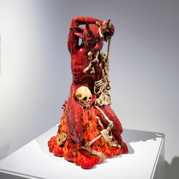 Carolein Smit - Skelet vretende duivel - Keramiek